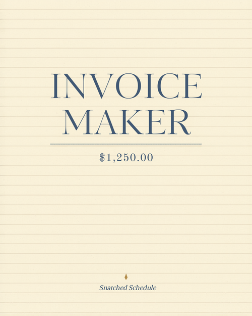 Invoice Maker cover — Snatched Schedule