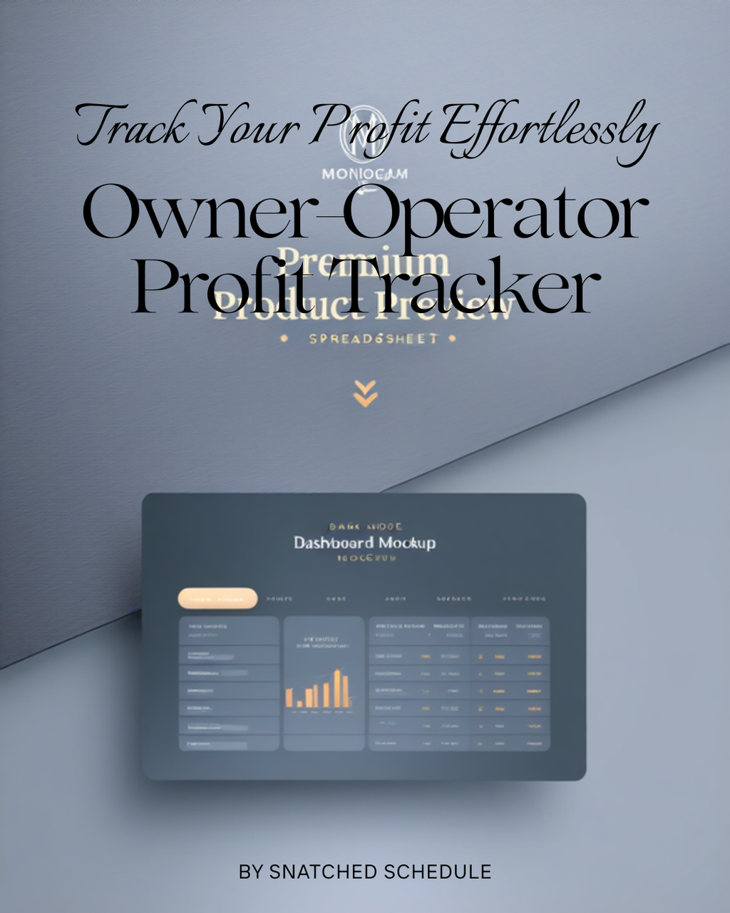 Owner-Operator Profit Tracker preview (dark) — IFTA, profit per mile, fuel & MPG — Snatched Schedule